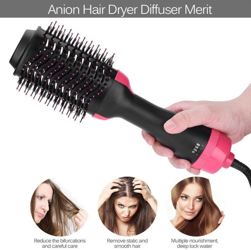 Multifunctional Electric Hair Dryer Comb | Hair Styling Tool: Straightens and Curls | Electric Hair Dryer Comb with Styling Function | Ceramic Coated Hair Dryer and Styler | Versatile Hair Styling Comb: Straightening and Curling