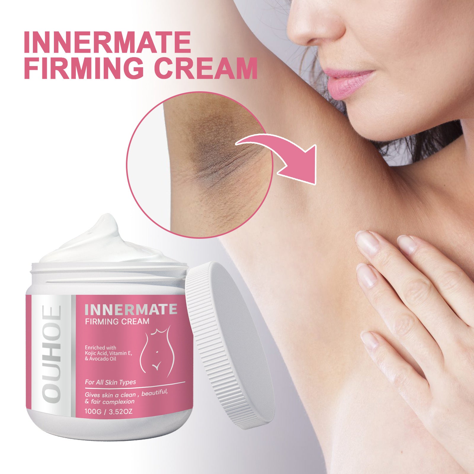 Rejuvenate with our Hydrating Skin Cream for armpit, joint, and inner thigh areas. Enriched with soothing aloe vera, calming chamomile, vitamin E, and niacinamide for even skin tone and deep hydration.