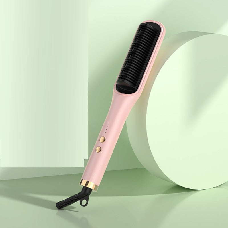 Anion Hair Care Electric Hair Curlers Hair Comb Straightener - 3-in-1 tool for frizz-free, smooth, shiny hair with adjustable temperature and quick heating.